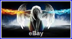 Angel Wings Abstract Women Fire And Ice Large Poster / Canvas Picture Prints