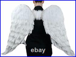 Angel Wings Adult Large Costume Men White For Women Halloween Theme Party Straps