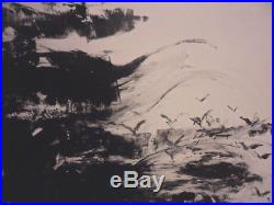 Angel Wings Black White Original Painting Abstract Art Huge Large Canvas Ocean