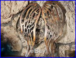 Angel Wings Copper/Bronze Plated Metal Wall Decor large 30 tall