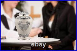 Angel Wings Cremation Urn Handcrafted, Large, Velvet Bag Included