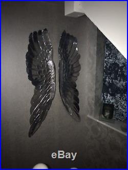 Angel Wings EXTRA LARGE Wall Hanging. 115cm. HIGH POLISHED SOLID ALUMINIUM