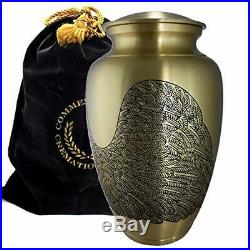 Angel Wings Funeral Urn Gold Cremation Urn For Adults Large Brass Urn For Ashes