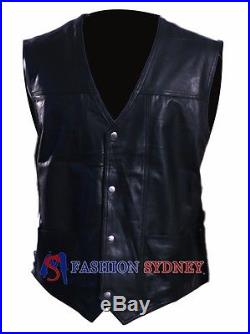 Angel Wings Genuine Leather Vest Jacket High Quality Free Shipping + All Sizes