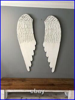 Angel Wings Hand Crafted Wood LARGE 45 Christmas Farm House Rustic
