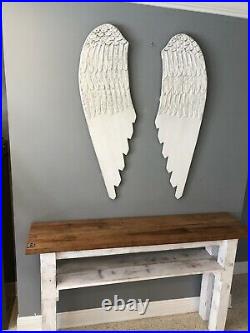 Angel Wings Hand Crafted Wood LARGE 45 Christmas Farm House Rustic