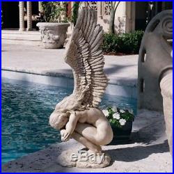 Angel Wings Statue Large Sculpture Outdoor Garden Decor Home Figurine Weeping