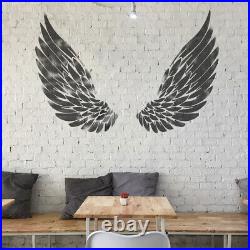 Angel Wings Stencil, Open, Large Wall Painting Stencil, Interior Exterior use
