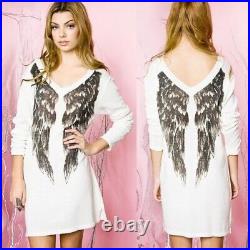 Angel Wings Sweater Knit Top Dress