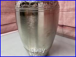 Angel Wings Urn Blue Cremation urns Human Ashes Adult Male / Woman large SILVER