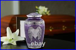 Angel Wings Urn Loving Cremation for Ashes Large, Purple