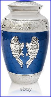 Angel Wings Urns for Adult Male. Blue Cremation Urns for Human Ashes Adult Femal