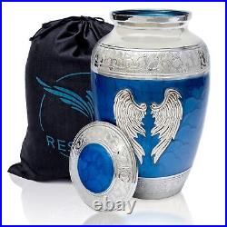 Angel Wings Urns for Adult Male. Blue Cremation urns for Human Ashes Adult Fe