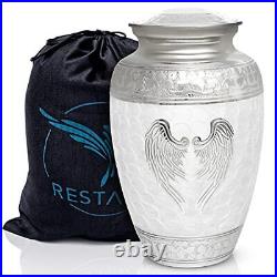 Angel Wings Urns for Ashes Adult Male. White Cremation urns for Human Ashes Adul
