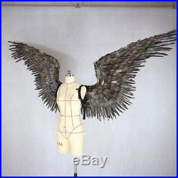 Angel feather wings large adult gray men women cosplay costume