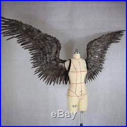 Angel feather wings large adult gray men women cosplay costume