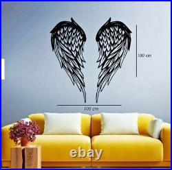 Angel wings art painting ultimate precision beautiful modern touch 100x100 cm