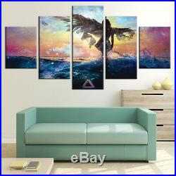 Anime Abstract Angel Wings Poster 5 Panel Canvas Print Wall Art Painting Decor