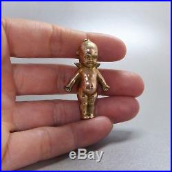 Antique Large 9ct Gold Kewpie Doll with Angel Wings Pendant