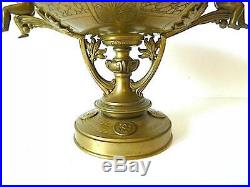 Antique Large Cup Bronze 19th Putti Lovers Napoleon III Cassolette Angel Wings