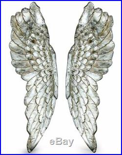 Antiqued Gold Silver or White Extra Large Pairs of Angel Wings Next Day Delivery