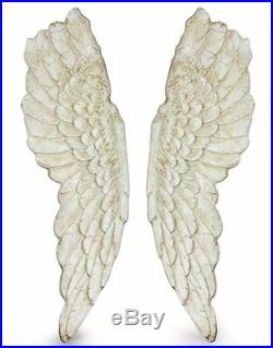 Antiqued Gold Silver or White Extra Large Pairs of Angel Wings Next Day Delivery