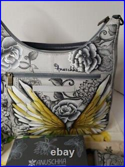 Anushka Hand Painted purse designer handbag Angel Wings Handbag Designer Leather