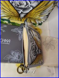 Anushka Hand Painted purse designer handbag Angel Wings Handbag Designer Leather