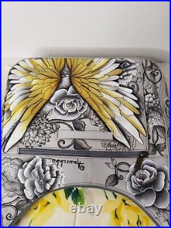 Anushka Hand Painted purse designer handbag Angel Wings Handbag Designer Leather