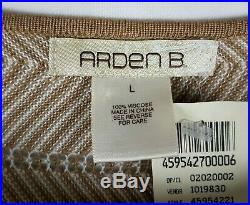 Arden B Boho Top Knit Angel Wing Sleeve Drawstring Jewel Neck Chevron Size L