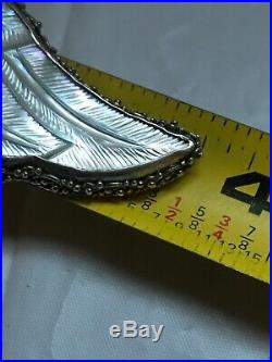 Artisan Of Bali Large Sterling Silver MOP angel Wing Pendant