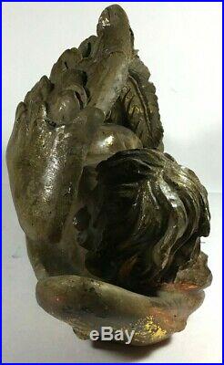 BEAUTIFUL Large Vintage Winged Angel Child Sleeping Statue Figure Christmas Gift