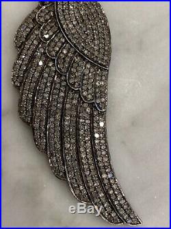 BNWOT Gorgeous Pave Diamond Large Angel Wing Pendant