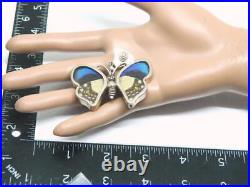 BUTTERFLY WINGS Sterling Silver BUTTERFLY Papillon Pendant REVERSIBLE -LARGE