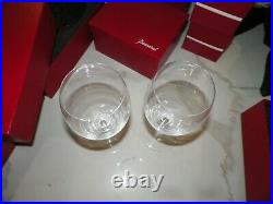 Baccarat Glass Saint Emilion 239 Large Wine Glass Pair (2) With Boxes
