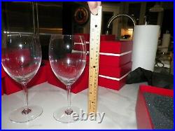 Baccarat Glass Saint Emilion 239 Large Wine Glass Pair (2) With Boxes