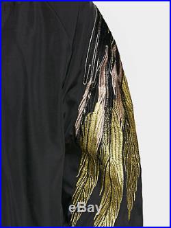 Basic Jackets Gold Wings Angel Embroidery Black Bomber Runway Streetwear Coat