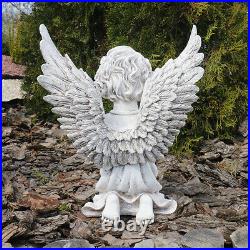 Beautifulpraying Angel Figurine With Glowing Wings Size Large 13 Inch, Decor