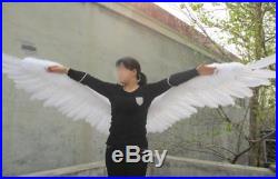 Bendable Unique Sexy White Large Angel Feather Wings Adult Cosplay Costume