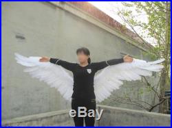 Bendable Unique Sexy White Large Angel Feather Wings Adult Cosplay Costume