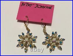 Betsey Johnson Snow Angel Winter Snowflake Crystal Pearl Wing Bow Heart Lot