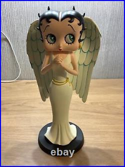 Betty Boop Standing Angel Wings Pray Large Figurine Rare Retired Ornament