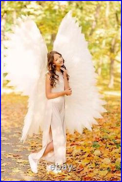 Big Cosplay White Angel Wings CostumeChristmas White Angel Wings For Festival