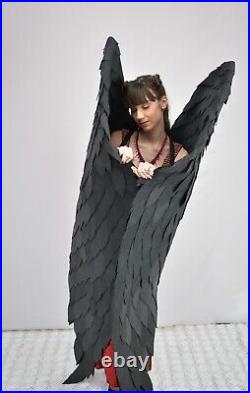 Black Angel Wings Costume Cosplay Devil Party Festival Sexy Suit Photo Props
