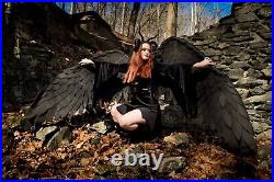 Black Angel Wings Costume Cosplay Props Devil Large Big Angel Wings Halloween