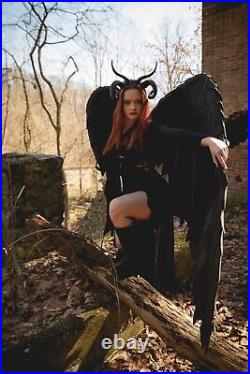 Black Angel Wings Costume Cosplay Props Devil Large Big Angel Wings Halloween