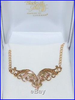 Black Hills Gold Coleman 10 kt 12 kt Large Angel Wings Necklace 10 Kt Chain