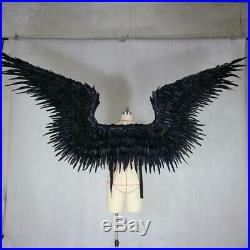 Black feather wing devil angel Halloween wings catwalk model large cosplay
