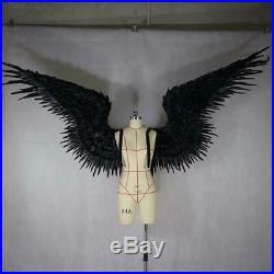 Black feathered wing devil angel Halloween wings catwalk model large cosplay