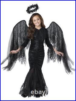 Blackened Wings Fallen Heavenly Angel Girl's Costume